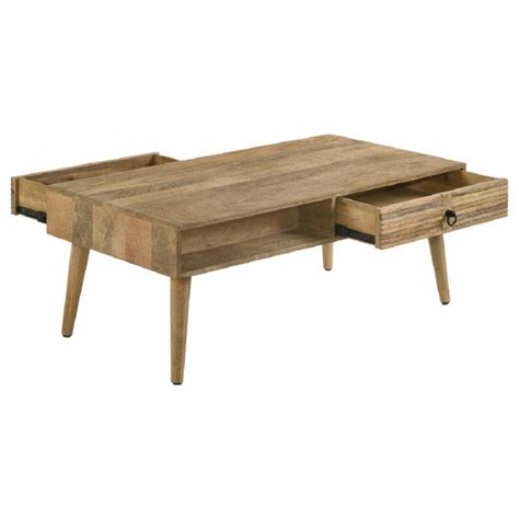 Corrigan Studio Solid Wood 4 Legs Coffee Table With Storage Wayfair