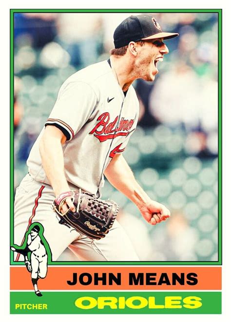 John Means Orioles 1976 Topps Design