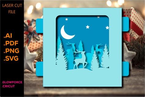 Christmas Tunnel Cards Template Svg Graphic By Princes Bookbea