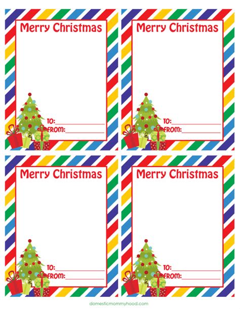 Free Printable Class Christmas Cards Great for Attaching Candy or Small ...