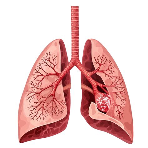 Premium Vector Lung Cancer Diagram In Details Vector