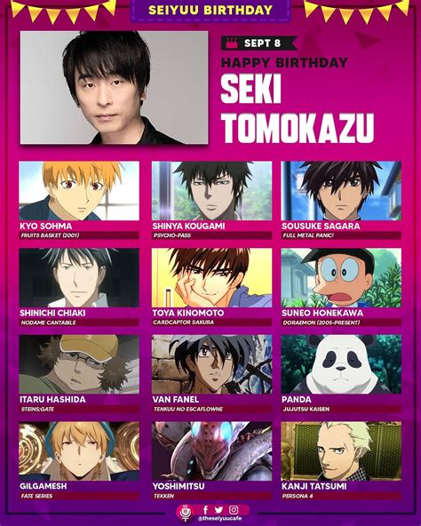 Japanese Voice Actor Tomokazu Seki Celebrates Th Birthday