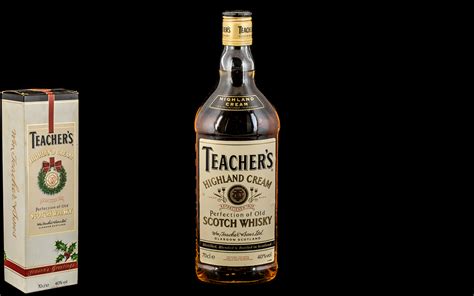 Teachers Highland Cream Bottle Of Old Scotch Whisky With Seasons