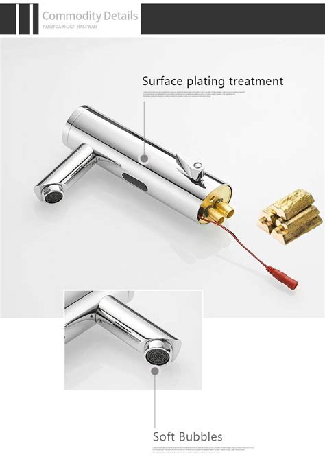 Luxury Bathroom Faucet Water Saving Taps Chrome Touchless Hot And Cold Mixer Tap Fully Automatic