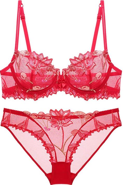 Sexy Code Soft Lace Lingerie Set See Through Underwear Floral Lace