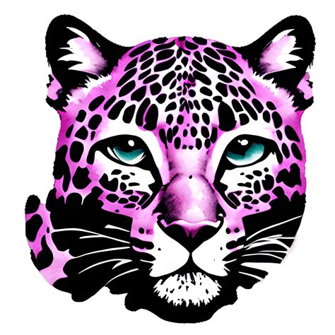 Watercolor Hot Pink Leopard Pattern Creative Fabrica