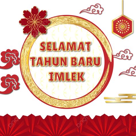 Gambar Ucapan Selamat Tahun Baru Imlek Lunar New Year Ornament Vector