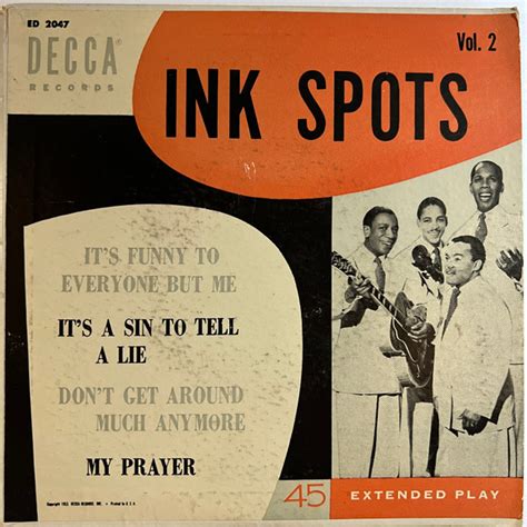 The Ink Spots Ink Spots Vol 2 1953 Vinyl Discogs