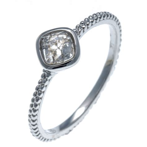 Bague Argent Rhodi G Quartz Facett T Les Perles De V Nus