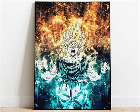 Goku Super Saiyan Dragon Ball Z Japanese Anime Home Decor Poster Canvas - Kaiteez