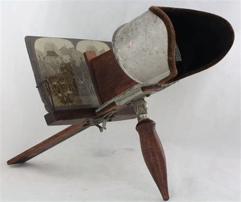 Hand Held Victorian Stereo Card Viewer Stereograph Camera House