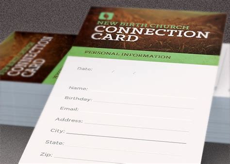 8 Church Connection Card Templates