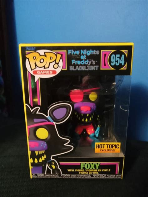 Funko Pop Five Nights At Freddy S Foxy Black Light Hot Topic Exclusive Eur