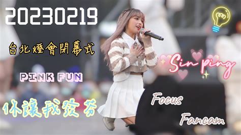 20230219 台北燈會閉幕式｜pink Fun 你讓我發芬｜心平 Focus Fancam Youtube