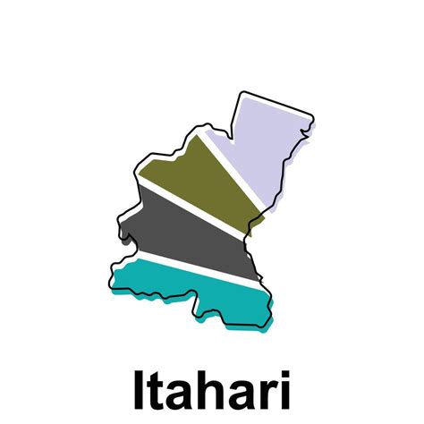 Map City of Itahari World Map International template with outline ...