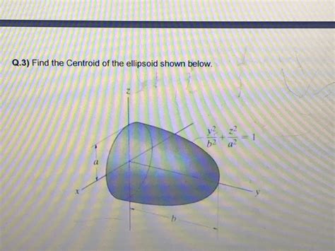 Solved Find The Centroid Of The Ellipsoid Shown Below Chegg