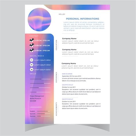 Premium Vector Beautiful Cv Resume Template Elegant Stylish Design