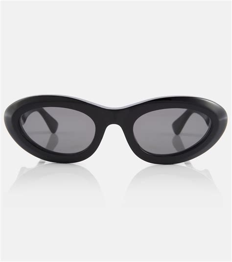 Bombe Oval Sunglasses In Black Bottega Veneta Mytheresa