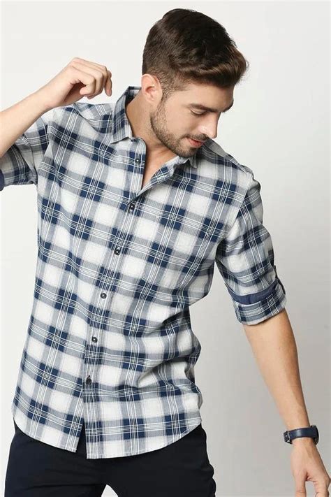 Cotton Medium Checks Men Check Shirt Full Sleeves Formal At Rs In