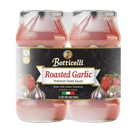 Botticelli Roasted Garlic Premium Pasta Sauce 24 Oz 2 Pk Sam S Club