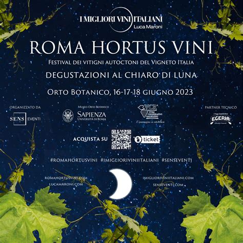 Prevendita Ufficiale Biglietti Roma Hortus Vini Official Box