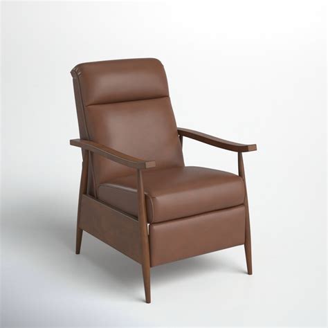 Allmodern Laflamme Leather Recliner And Reviews Wayfair