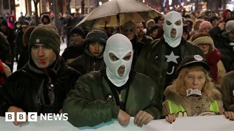 Serbia Protests Thousands March Against President Vucic