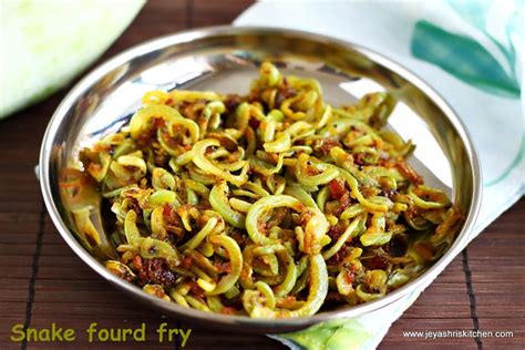 Pudalangai Fry Snake Gourd Curry Recipe Jeyashris Kitchen