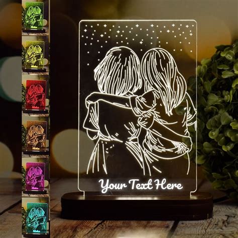 Buy Friends Customized Acrylic Table Frame Led Light Lamp Yourprint