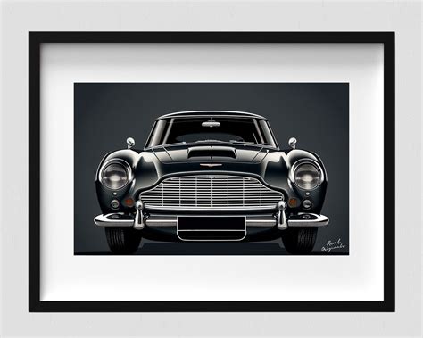 Aston Martin DB5 Art James Bond Car Exotic Car Art Sports Car Poster ...