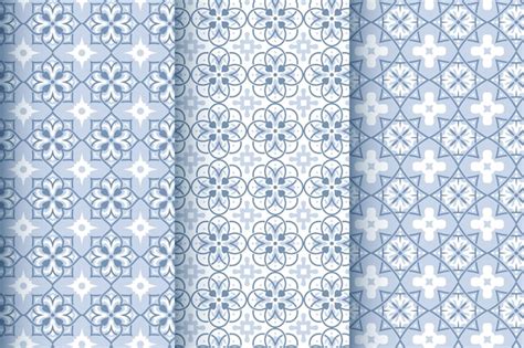 Free Vector Flat Ornamental Arabic Pattern Collection