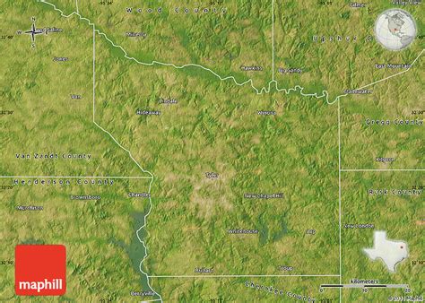 Satellite Map Of Smith County