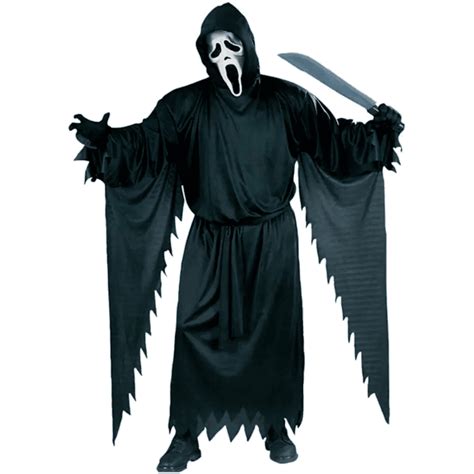 Scary Movie Scream Robe Costume With Ghost Face Mask Horror