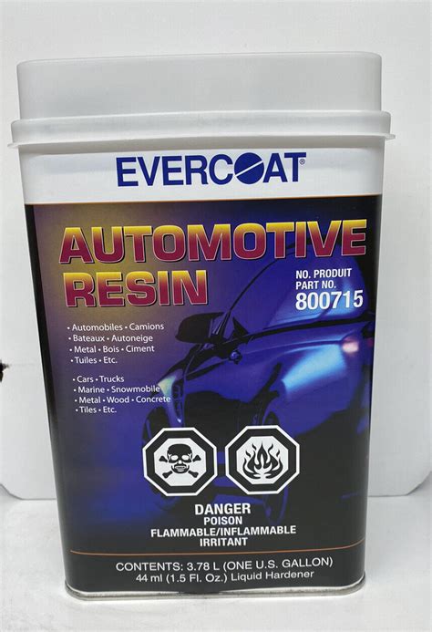 Evercoat 800715 Polyester Fiberglass Resin Gallon 3 78l 44ml Liquid Hardener Ebay