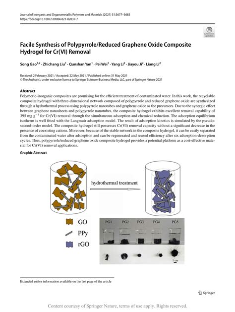 Facile Synthesis Of Polypyrrole Reduced Graphene Oxide Composite