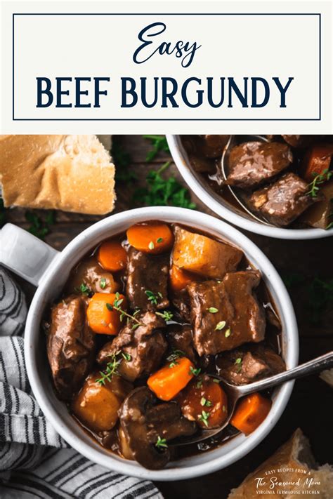 Beef Burgundy Beef Bourguignon The Seasoned Mom
