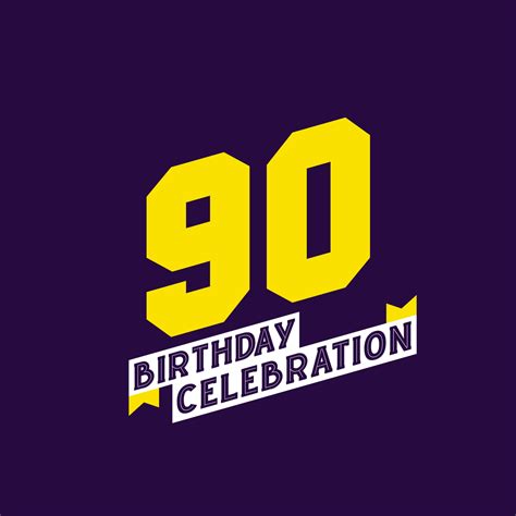 90th Birthday Celebration Vector Design 90 Years Birthday 12917106