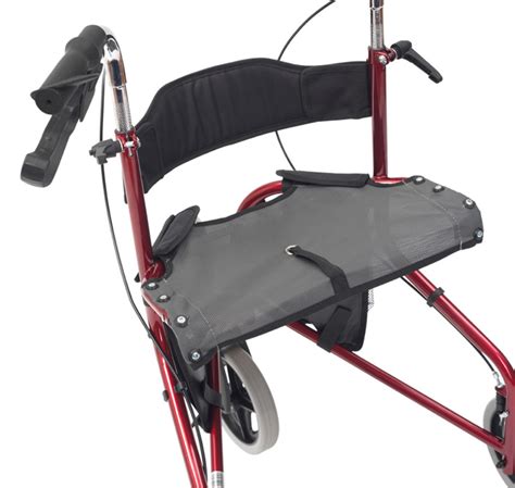 Lightweight Folding Tri Wheeled Walker With Seat