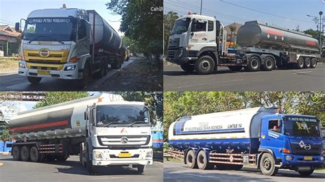 Kompilasi Truk Tangki Besar Lewat Spotting Trailer Tank Truck