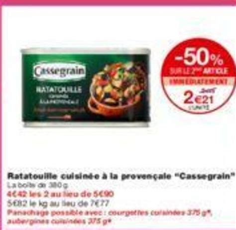 Promo Ratatouille Cuisine La Proven Ale Chez Monoprix