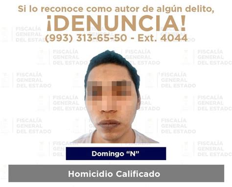 Aprende Fiscalía a sujeto acusado de homicidio calificado en Macuspana