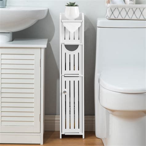 Gomaihe Bathroom Storage Cabinet With Drawers 3 Tier Plastic Narrow Floor Cabinet