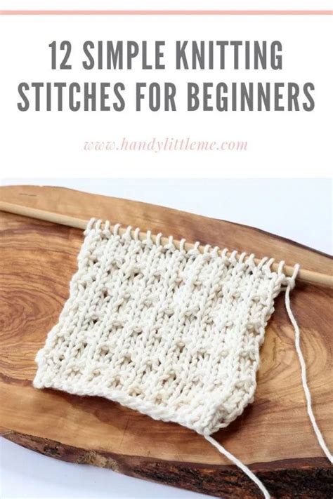 12 simple knitting stitches for beginners – Artofit