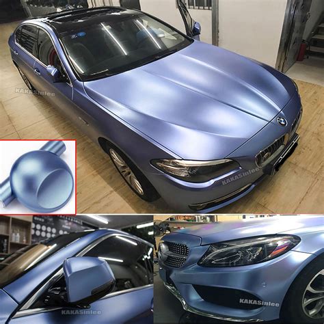 Fog Blue Car Pearl Metal Satin Matte Metallic Chrome Vinyl Wrap Sticker Film Cf Ebay