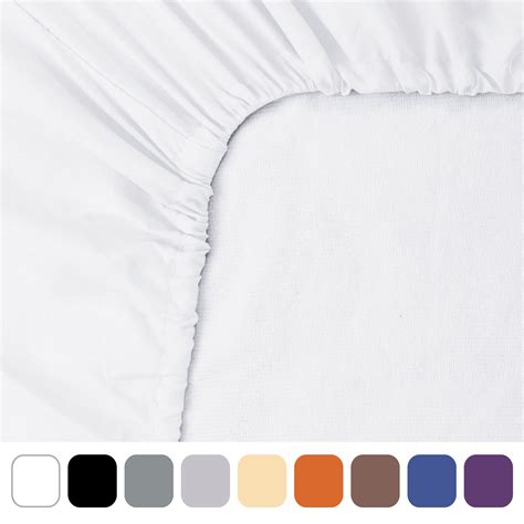 200tc Cotton Fitted Sheet 15 Deep Pocket Durable Bottom Full White