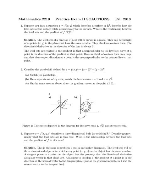 P F Sols Practice Exam For Midterm Two Mathematics