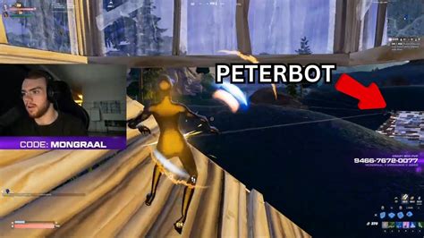 Peterbot Aimbots Mongraal In 01 Seconds 🎯 Youtube