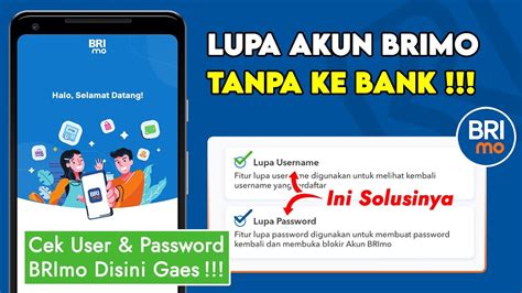 Cara Mengatasi Lupa Username Password Brimo Tanpa Ke Bank Youtube