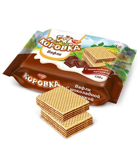 Korovka Wafers With Chocolate Flavor Filling 150G Pack Of 3