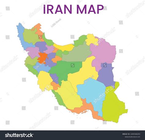 High Detailed Map Of Iran Outline Map Of Iran Royalty Free Stock